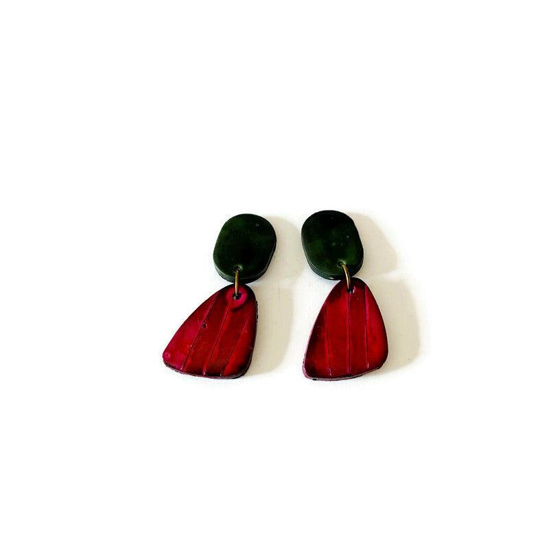 Cool Clay Drop Earrings Handmade