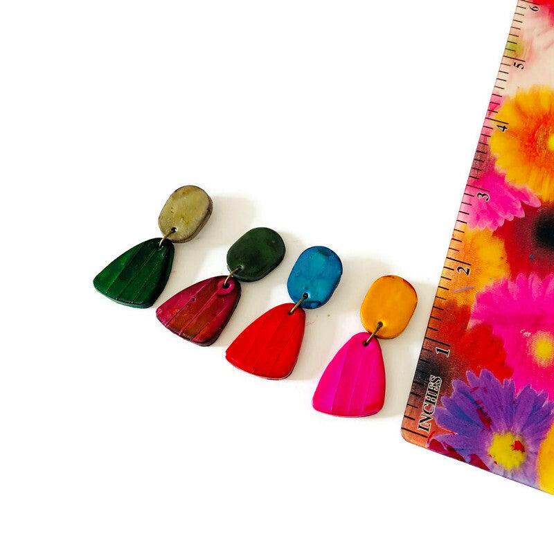 Cool Clay Drop Earrings Handmade