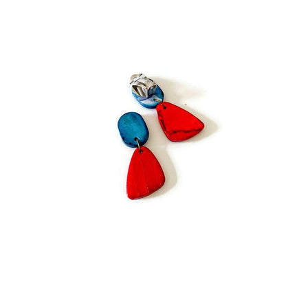 Cool Clay Drop Earrings Handmade