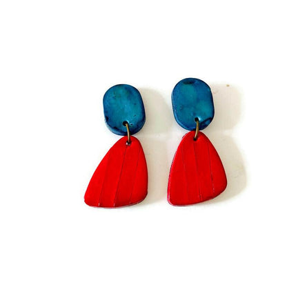 Cool Clay Drop Earrings Handmade
