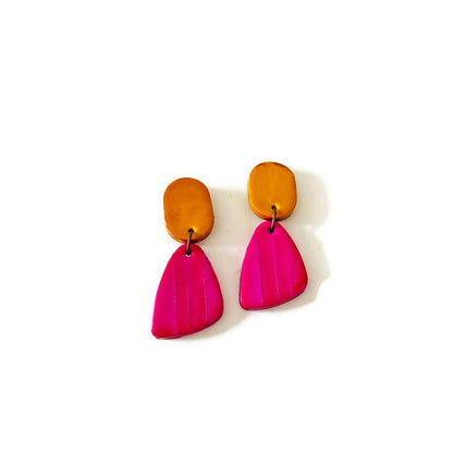 Cool Clay Drop Earrings Handmade