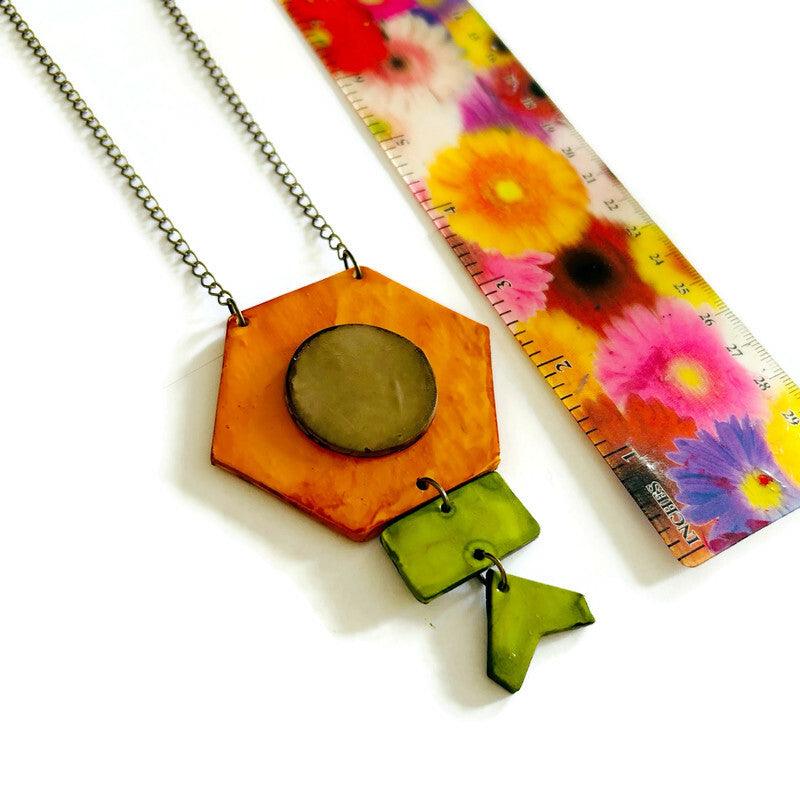 Unique Bohemian Jewelry Set with Statement Necklace & Earrings